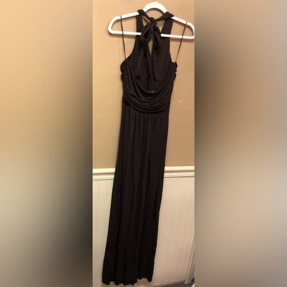 Outback Red The Limited Brown Halter Maxi Dress Soft Size M NWT - Picture 2 of 4